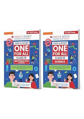 Oswaal CBSE & NCERT One For All Class 10 Mathematics Standard and Science With Topic Wise Notes (Set Of 2 Books) For 2027 Board Exam