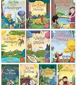 Moral Storybooks For Kids (Illustrated) With Colorful Pictures - Phonic Stories - Bedtime Stories - 3 Years To 6 Years Old - Read Aloud To Infants, Toddlers (Set Of 10 Books) by Wonder House Books (Author)